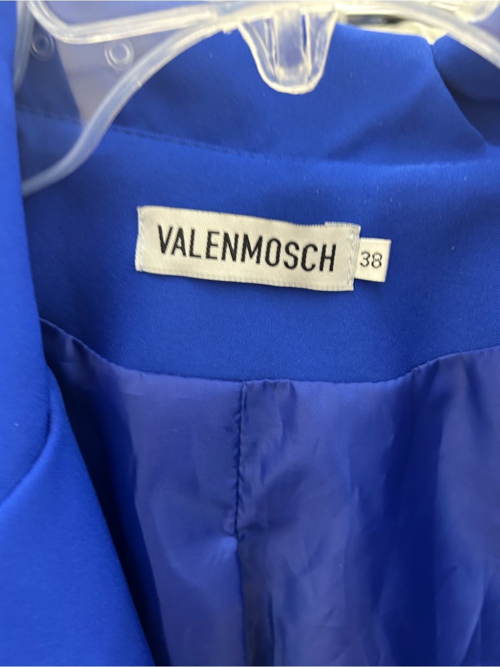 Valenmosch Cobalt Blue Tailored Blazer Jacket Size 38 US 6 - Picture 2 of 2